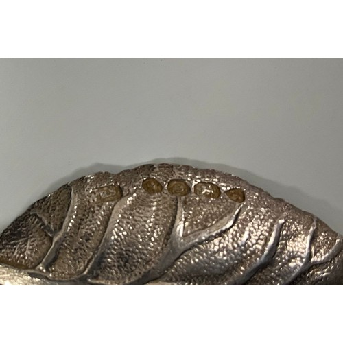 1 - A set of six Victorian silver ice spoons, each cast as a leafy branch, 12cm long, William Robert Smi... 