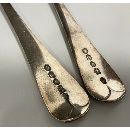 16 - A pair of late Victorian silver serving spoons, John Newton Mappin, London 1887, 155.1g gross (2)