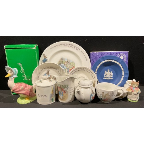 A John Beswick Jemima Puddleduck, boxed; a Wedgwood Beatrix Potter ...