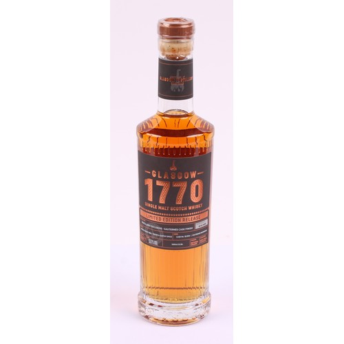 3004 - Whisky - Glasgow 1770 single malt Scotch whisky, limited release 414/486, 53.7% vol., 50cl, boxed; o... 