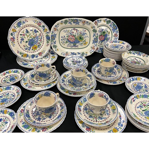 Masons Regency pattern table service including dinner plates, five tea ...