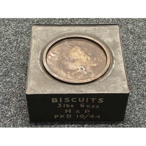 WW2 British Large Size Biscuit Ration Tin which formed part of the ...