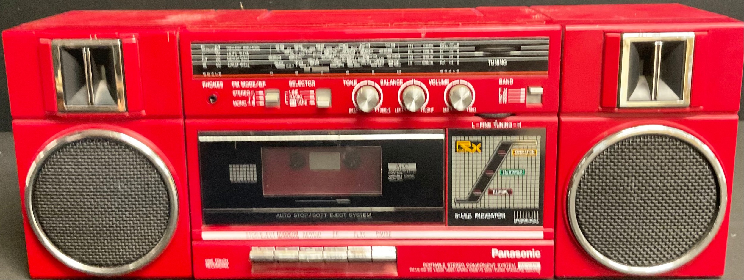 A 1980s Panasonic Portable Stereo Component System, RX-C37L, one touch ...