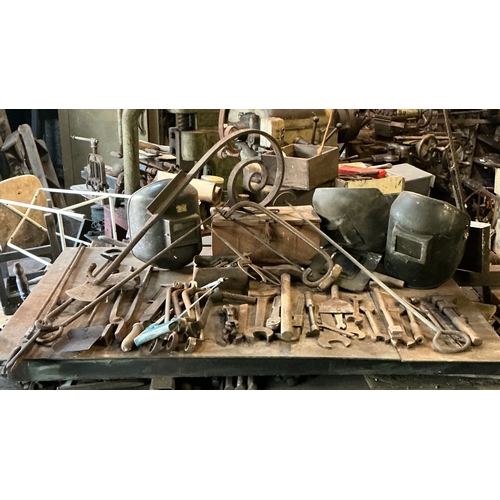 Workshop Tools - welding masks, tool boxes, hammers, drill bits, etc