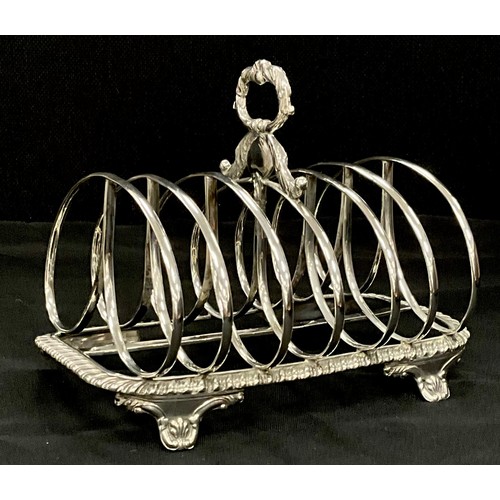 An Edward VII six bar toast rack, London, 1910, 312.17 grams.
