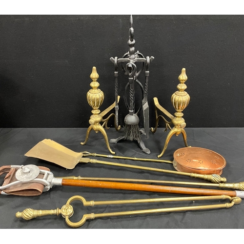 Metalware - early 19th century fire arms, fireside implements, copper ...
