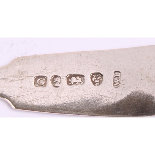 9 - A set of six George IV Provincial silver teaspoons, Newcastle 1821; a set of six George VI silver gr... 