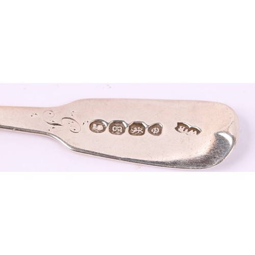 25 - A collection of silver teaspoons, various dates and makers; a pair of sugar bows; an Arts & Crafts s... 