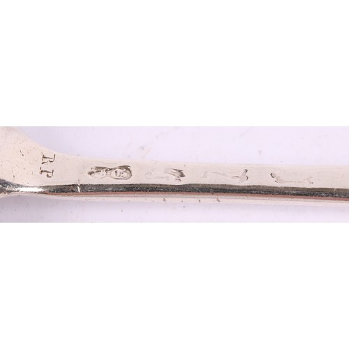 5 - A set of four George III silver Hanoverian pattern tablespoons, 20.5cm long, London, c.1750, 266g