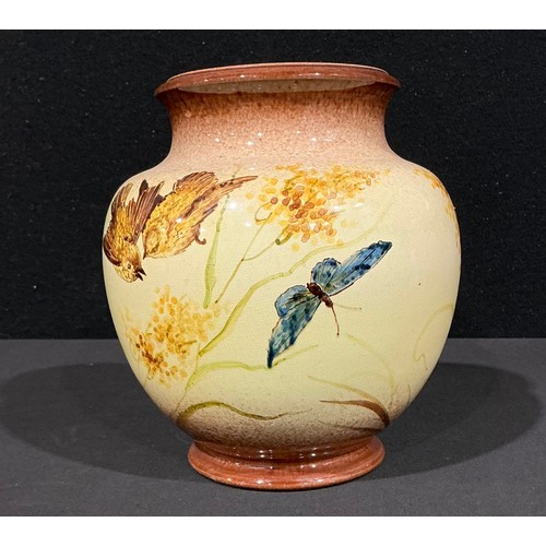 5099 - An Ault Pottery ovoid vase, designed by Christopher Dresser (1834 - 1904), decorated by Clarissa Aul... 