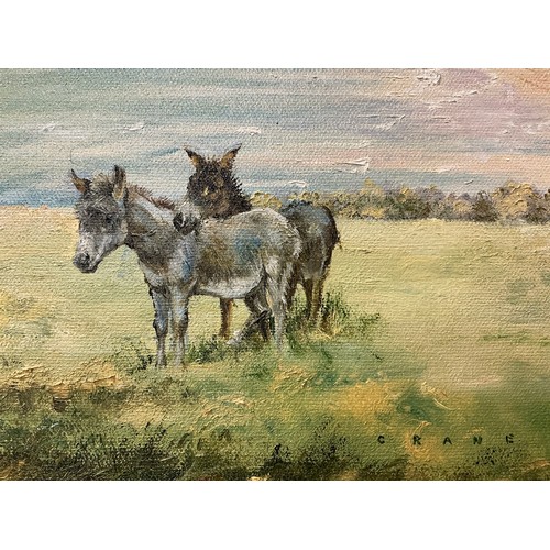 3 - David Crane
A view toward Pentire Head, with two Donkeys 
signed, oil on canvas,