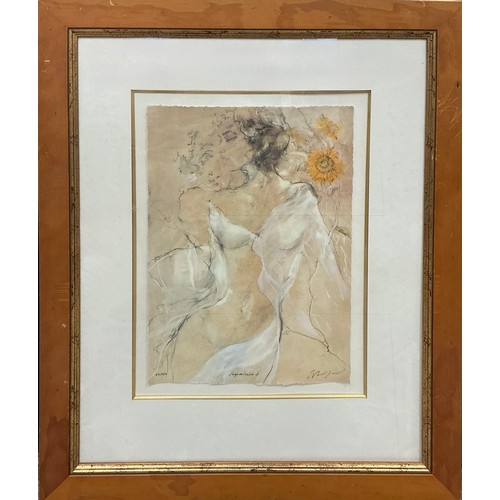 6 - Gary Benfield 
Love Secrets 
signed limited edition embellished print, number 665/750, 62.5cm x 42cm... 