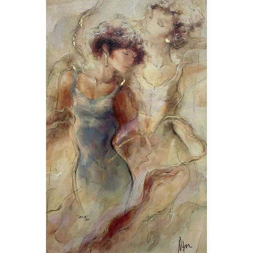7 - Peter Nixon 
A pair, Dance Mystique I and II, 
Artist’s Proof 18/50, and 29/250, embellished Giclée ... 