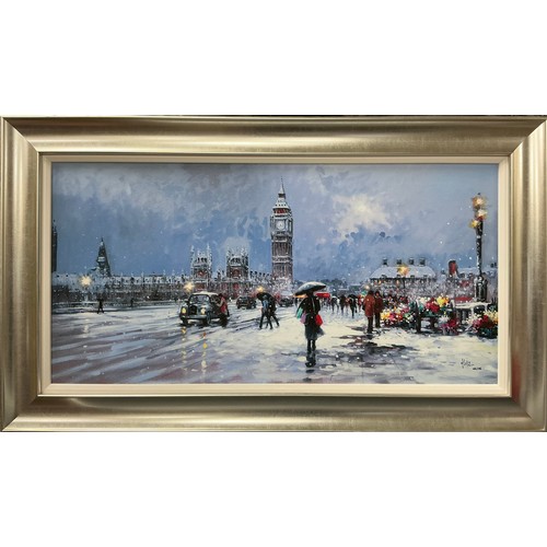 14 - Henderson Cisz, by and after, 
Westminster in Winter 
signed, limited edition giclee on canvas, numb... 