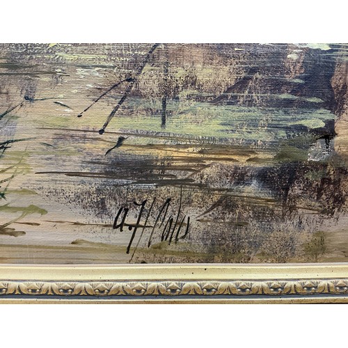 17 - Arthur H. Cole (Victorian school) 
A pair, A Village near Henley, Riverside Cottages at Dusk 
signed... 