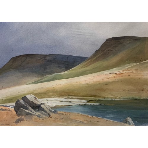 21 - Rob Piercy (Welsh, bn. 1946) 
High in the Welsh Mountains 
signed, watercolour, 36cm x 50.5 cm