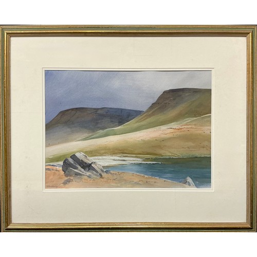 21 - Rob Piercy (Welsh, bn. 1946) 
High in the Welsh Mountains 
signed, watercolour, 36cm x 50.5 cm
