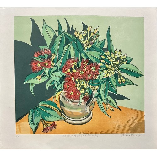 24 - Rosalind Forster (British, bn. 1948) A group of four lithograph, and linocut prints - Floreat, signe... 