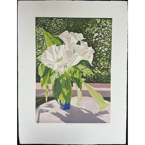 25 - Rosalind Forster (British, bn. 1948) A group of seven linocut prints - Cymbidiums, signed, artist’s ... 