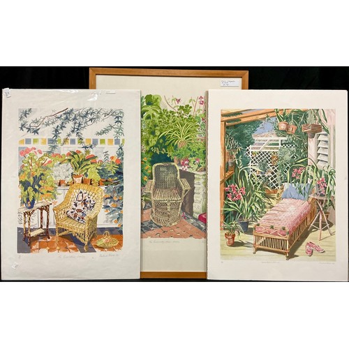 27 - Rosalind Forster (British, bn. 1948) A set of three - The Conservatory Chair, Wensleydale;  The Cons... 