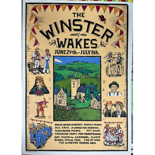 31 - Rosalind Forster (British, bn. 1948) a set of eleven Winster Wakes posters, from 1980 to 1990, each ... 