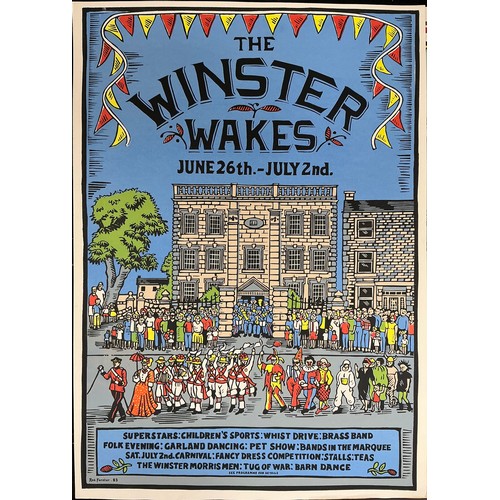 31 - Rosalind Forster (British, bn. 1948) a set of eleven Winster Wakes posters, from 1980 to 1990, each ... 