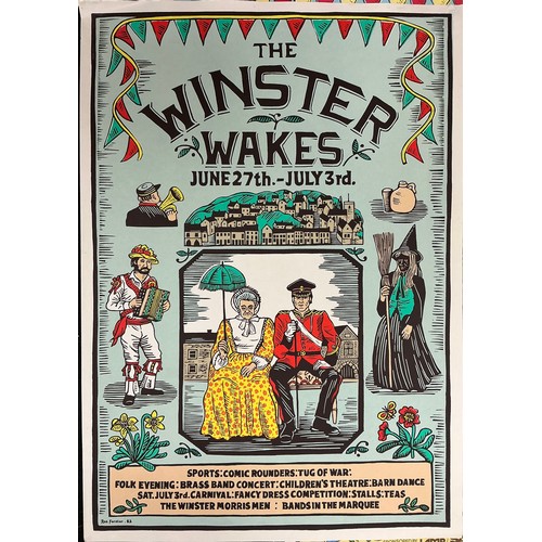 31 - Rosalind Forster (British, bn. 1948) a set of eleven Winster Wakes posters, from 1980 to 1990, each ... 