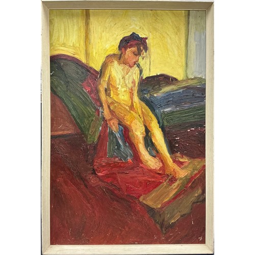 34 - After Alfred Wolmark (1877-1961), A Portrait of Henri Gaudier-Brzeska, oil on canvas, 41cm x 30cm;  ... 