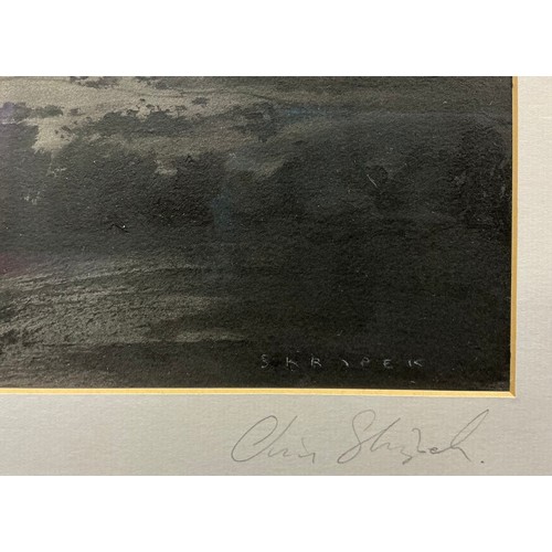 39 - Chris Skripek (Modern British, 20th / 21st century) Derbyshire II, monochromatic ‘light in landscape... 