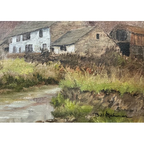 43 - William (Bill) Makinson, 
Brookside Farmhouse 
signed, oil on canvas, 28.5cm x 39cm