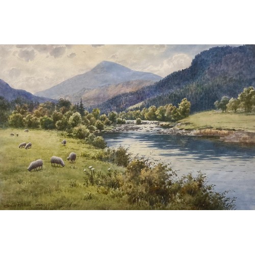 46 - Warren Williams ARCA (1863-1941) 
Snowdon 
signed, watercolour, 35cm x 52.5cm