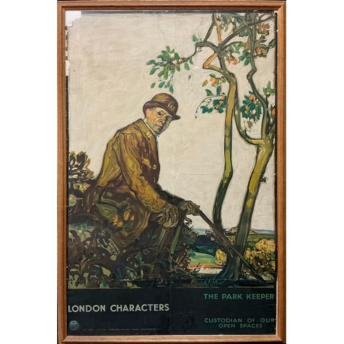 47 - Elijah Albert Cox (1876-1955), by and after - A poster -  London Characters, The Park Keeper, commis... 