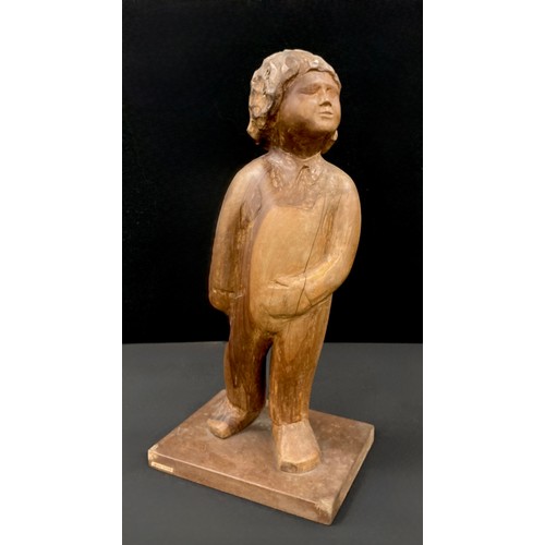 51 - Alfonso Fortuna (Italy, bn. 1953) 
Small Child Standing 
European Walnut, 50cm high