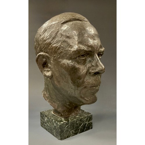 58 - Benno Elkan (Westphalia, 1877 - London, 1960)
A Bronze Portrait Bust, 
signed to verso, dated 1950, ... 