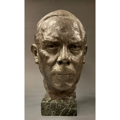 58 - Benno Elkan (Westphalia, 1877 - London, 1960)
A Bronze Portrait Bust, 
signed to verso, dated 1950, ... 