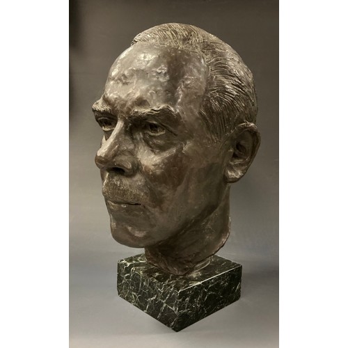 58 - Benno Elkan (Westphalia, 1877 - London, 1960)
A Bronze Portrait Bust, 
signed to verso, dated 1950, ... 