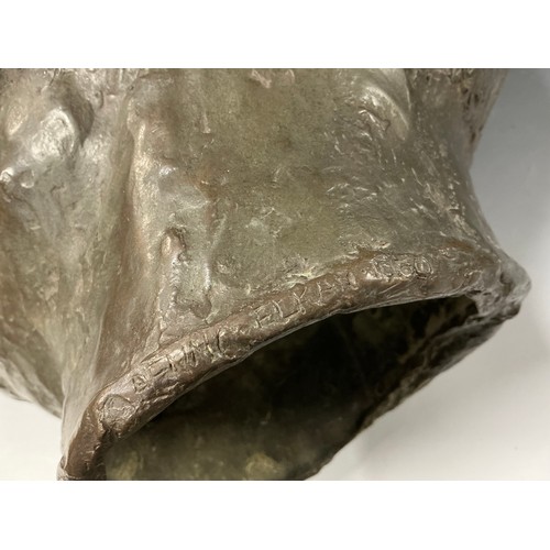 58 - Benno Elkan (Westphalia, 1877 - London, 1960)
A Bronze Portrait Bust, 
signed to verso, dated 1950, ... 