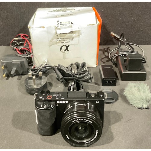 5663 - A Sony ZV-E10 E PZ 16-50mm F3.5 - 5.6 OSS camera with accessories