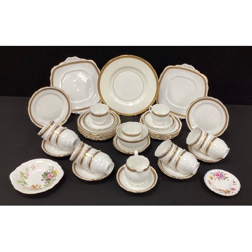49 - A Royal Albert Greek Key pattern part coffee service including fifteen cups and saucers, sandwich pl... 