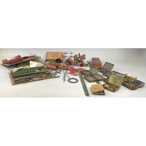 6049 - Meccano - various parts and components, Instructions Outfit No.10, gears, pulleys, brackets, etc (qt... 