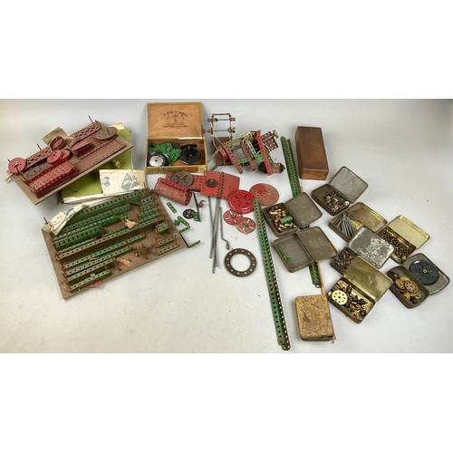 6049 - Meccano - various parts and components, Instructions Outfit No.10, gears, pulleys, brackets, etc (qt... 