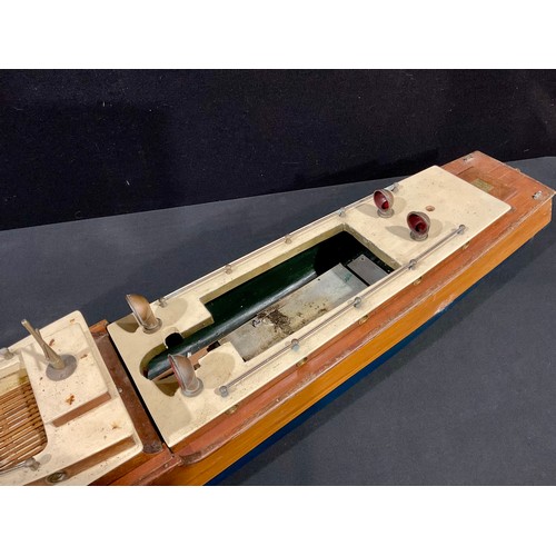 6016 - An early 20th century wooden scratch built live steam boat hull named Emma, plaque to stern ‘A.W. Cl... 