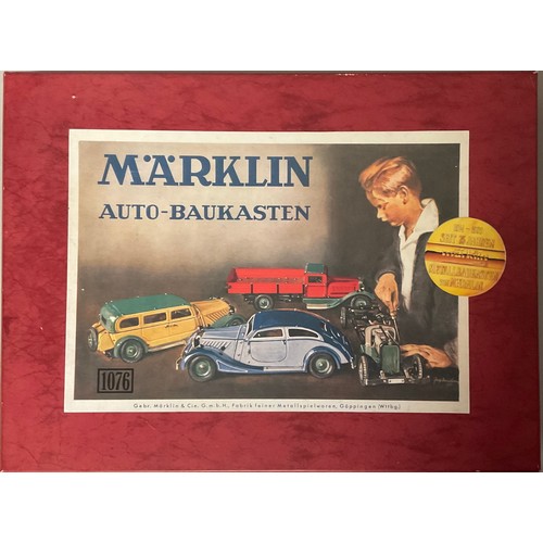 6003 - A 1980’s Märklin 75th anniversary clockwork racing car kit, titled Marklin No.1076  Auto-Baukasten, ... 
