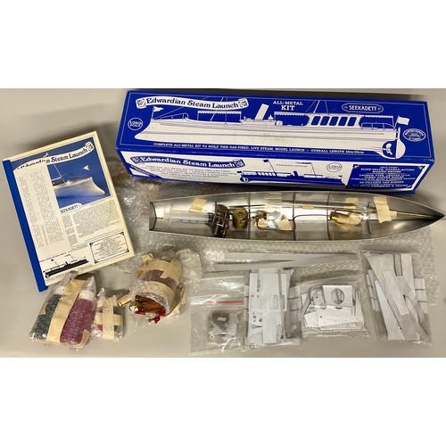 6008 - An Edwardian Steam Launch 1/24th scale all metal gas-fired live steam model kit of “Seekadett”, boxe... 