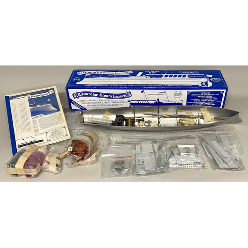 6008 - An Edwardian Steam Launch 1/24th scale all metal gas-fired live steam model kit of “Seekadett”, boxe... 