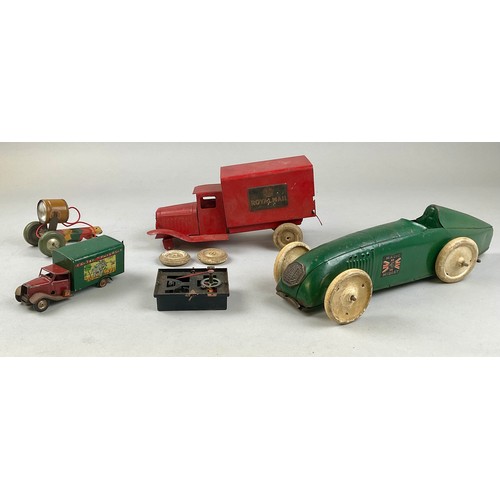 6002 - A Lines Brothers Triang Magic Midget tinplate racing car, British Racing Green paintwork, produced t... 