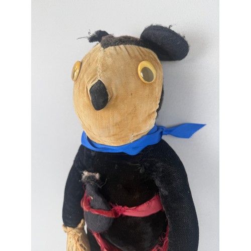6054 - A Mickey Mouse plush toy, probably by Dean's Rag Book Co., approx. 60cm long, playworn, c.1930