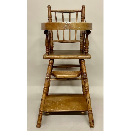6035 - A 19th / early 20th century metamorphic doll’s high chair.