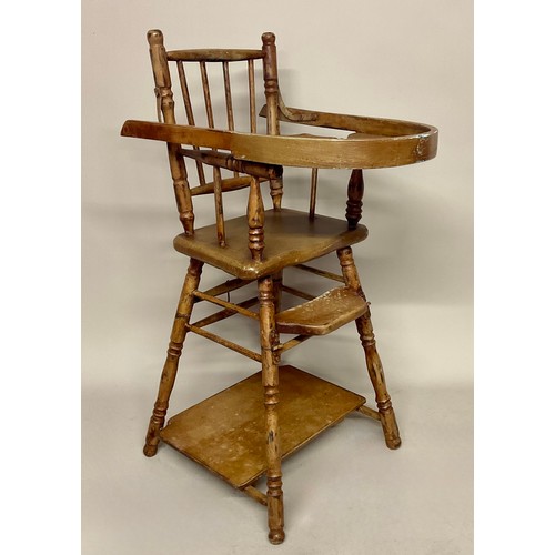 6035 - A 19th / early 20th century metamorphic doll’s high chair.