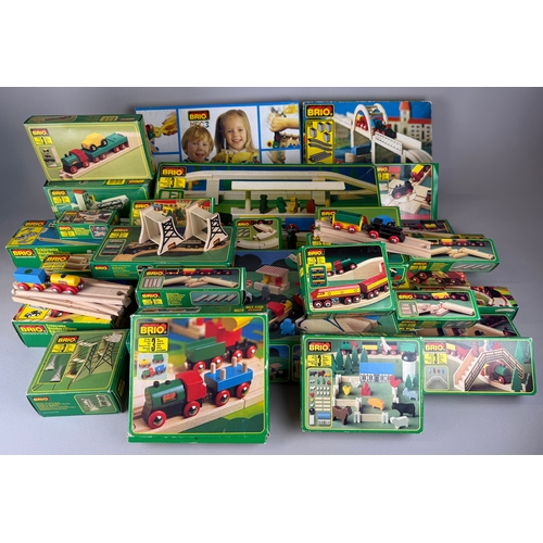 6048 - A large quantity of Brio, including no. 33133 wooden railway set, no. 33220 accessories for the wood... 